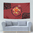 Gold Coast Suns Tapestry Indigenous Monochrome Dot Art Mascot Style