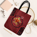 Gold Coast Suns Tote Bag Indigenous Monochrome Dot Art Mascot Style