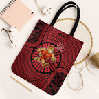 Gold Coast Suns Tote Bag Indigenous Monochrome Dot Art Mascot Style