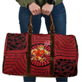 Gold Coast Suns Travel Bag Indigenous Monochrome Dot Art Mascot Style