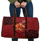 Gold Coast Suns Travel Bag Indigenous Monochrome Dot Art Mascot Style