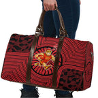 Gold Coast Suns Travel Bag Indigenous Monochrome Dot Art Mascot Style