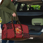 Gold Coast Suns Travel Bag Indigenous Monochrome Dot Art Mascot Style