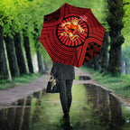 Gold Coast Suns Umbrella Indigenous Monochrome Dot Art Mascot Style