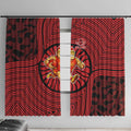 Gold Coast Suns Window Curtain Indigenous Monochrome Dot Art Mascot Style