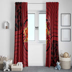Gold Coast Suns Window Curtain Indigenous Monochrome Dot Art Mascot Style