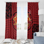 Gold Coast Suns Window Curtain Indigenous Monochrome Dot Art Mascot Style