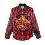 Gold Coast Suns Women Casual Shirt Indigenous Monochrome Dot Art Mascot Style
