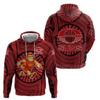 Gold Coast Suns Zip Hoodie Indigenous Monochrome Dot Art Mascot Style