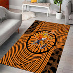 Greater Western Sydney Giants Area Rug Indigenous Monochrome Dot Art Mascot Style