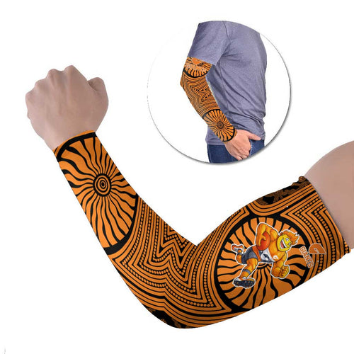 Greater Western Sydney Giants Arm Sleeves Indigenous Monochrome Dot Art Mascot Style
