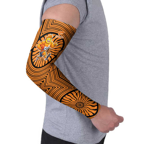 Greater Western Sydney Giants Arm Sleeves Indigenous Monochrome Dot Art Mascot Style
