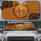 Greater Western Sydney Giants Auto Sun Shade Indigenous Monochrome Dot Art Mascot Style