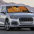 Greater Western Sydney Giants Auto Sun Shade Indigenous Monochrome Dot Art Mascot Style