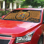 Greater Western Sydney Giants Auto Sun Shade Indigenous Monochrome Dot Art Mascot Style