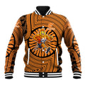 Greater Western Sydney Giants Baseball Jacket Indigenous Monochrome Dot Art Mascot Style