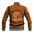 Greater Western Sydney Giants Baseball Jacket Indigenous Monochrome Dot Art Mascot Style