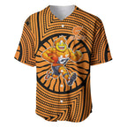 Greater Western Sydney Giants Baseball Jersey Indigenous Monochrome Dot Art Mascot Style