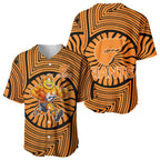 Greater Western Sydney Giants Baseball Jersey Indigenous Monochrome Dot Art Mascot Style
