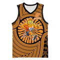 Greater Western Sydney Giants Basketball Jersey Indigenous Monochrome Dot Art Mascot Style
