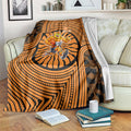 Greater Western Sydney Giants Blanket Indigenous Monochrome Dot Art Mascot Style