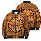 Greater Western Sydney Giants Bomber Puffer Jacket Indigenous Monochrome Dot Art Mascot Style