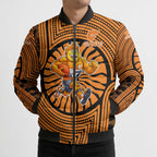 Greater Western Sydney Giants Bomber Puffer Jacket Indigenous Monochrome Dot Art Mascot Style