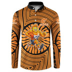 Greater Western Sydney Giants Button Sweatshirt Indigenous Monochrome Dot Art Mascot Style