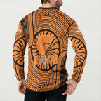 Greater Western Sydney Giants Button Sweatshirt Indigenous Monochrome Dot Art Mascot Style