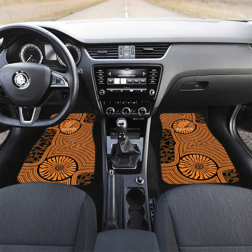 Greater Western Sydney Giants Car Mats Indigenous Monochrome Dot Art Mascot Style