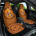 Greater Western Sydney Giants Car Seat Cover Indigenous Monochrome Dot Art Mascot Style