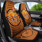 Greater Western Sydney Giants Car Seat Cover Indigenous Monochrome Dot Art Mascot Style