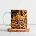 Greater Western Sydney Giants Ceramic Mug Indigenous Monochrome Dot Art Mascot Style