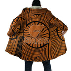 Greater Western Sydney Giants Cloak Indigenous Monochrome Dot Art Mascot Style