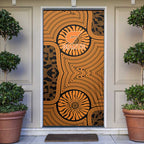 Greater Western Sydney Giants Door Cover Indigenous Monochrome Dot Art Mascot Style