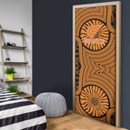 Greater Western Sydney Giants Door Cover Indigenous Monochrome Dot Art Mascot Style