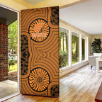 Greater Western Sydney Giants Door Cover Indigenous Monochrome Dot Art Mascot Style