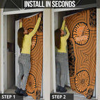 Greater Western Sydney Giants Door Cover Indigenous Monochrome Dot Art Mascot Style