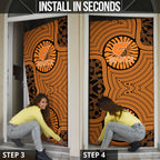 Greater Western Sydney Giants Door Cover Indigenous Monochrome Dot Art Mascot Style