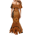 Greater Western Sydney Giants Family Matching Mermaid Dress and Hawaiian Shirt Indigenous Monochrome Dot Art Mascot Style