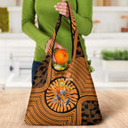 Greater Western Sydney Giants Grocery Bag Indigenous Monochrome Dot Art Mascot Style