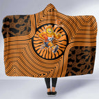 Greater Western Sydney Giants Hooded Blanket Indigenous Monochrome Dot Art Mascot Style