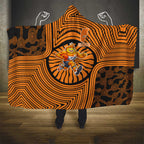 Greater Western Sydney Giants Hooded Blanket Indigenous Monochrome Dot Art Mascot Style