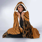 Greater Western Sydney Giants Hooded Blanket Indigenous Monochrome Dot Art Mascot Style
