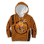 Greater Western Sydney Giants Kid Hoodie Indigenous Monochrome Dot Art Mascot Style