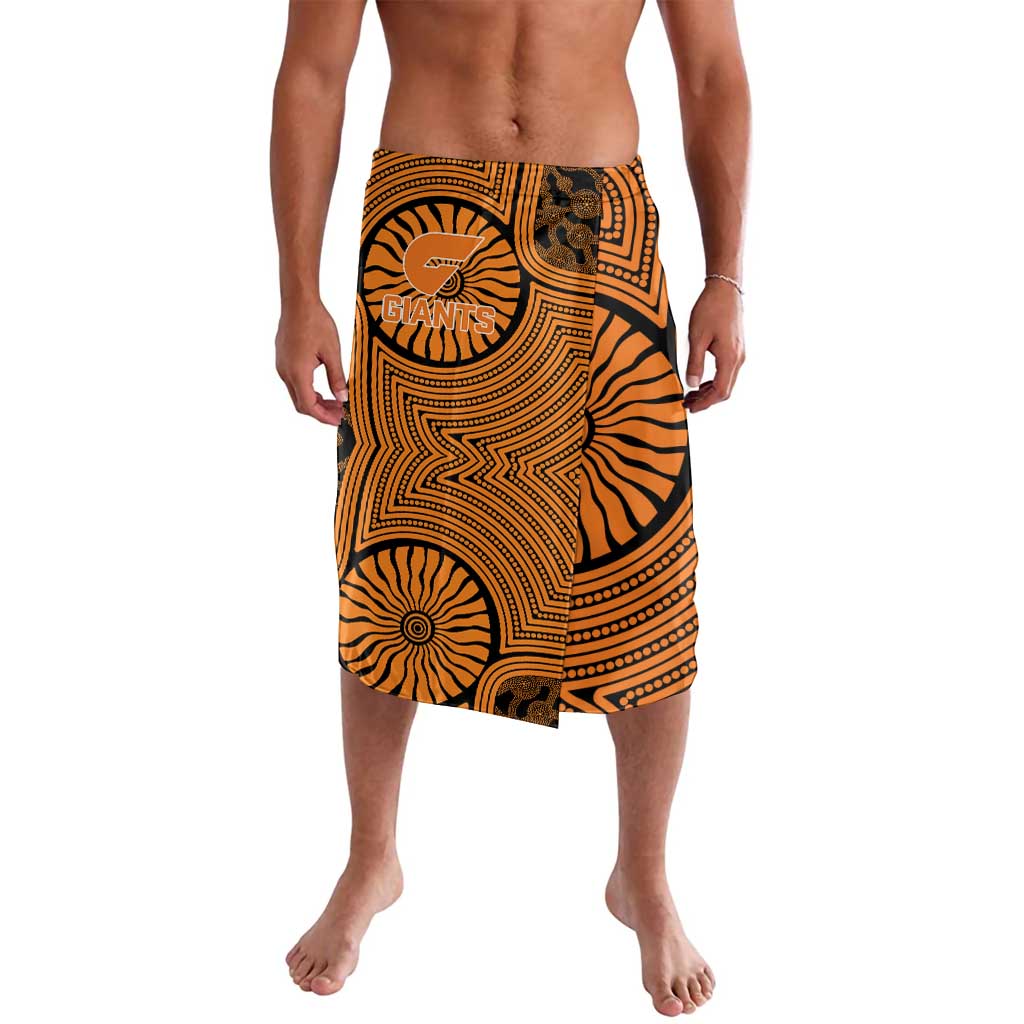 Greater Western Sydney Giants Lavalava Indigenous Monochrome Dot Art Mascot Style