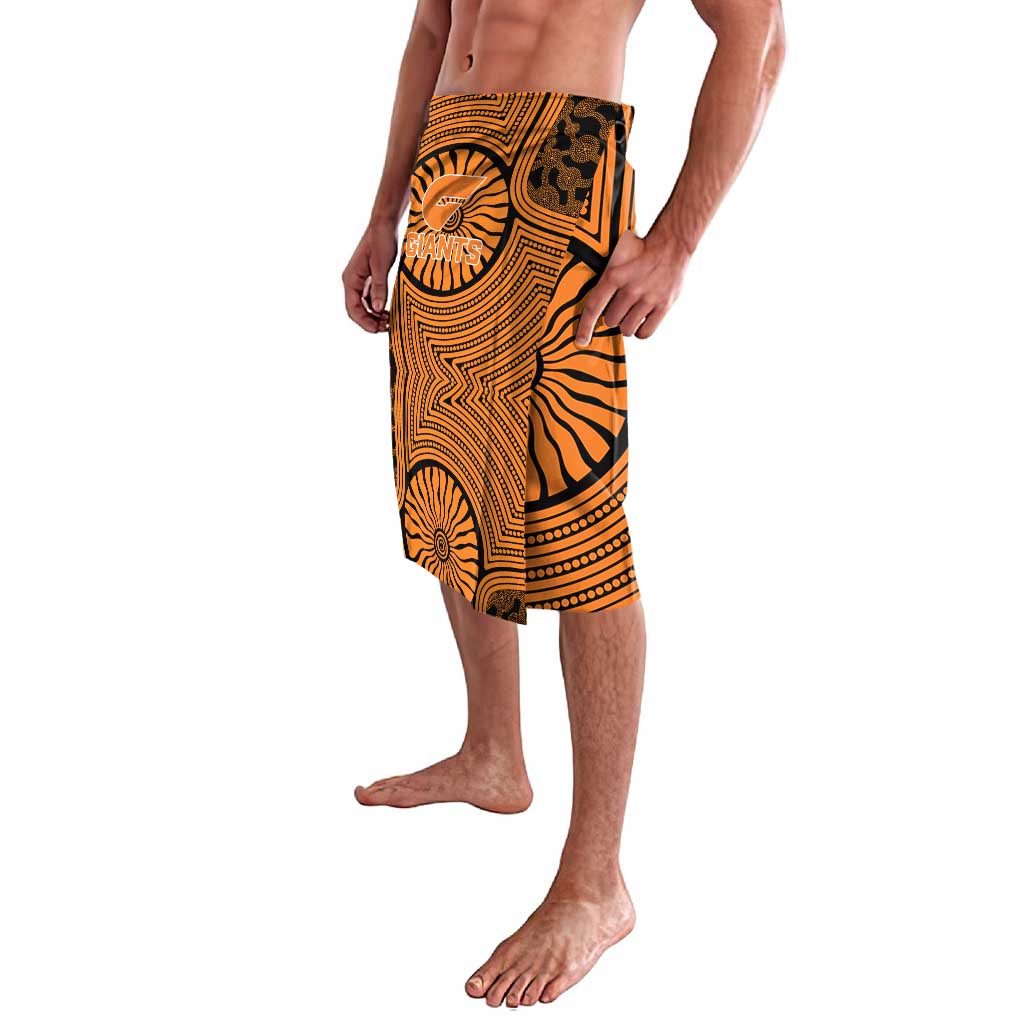 Greater Western Sydney Giants Lavalava Indigenous Monochrome Dot Art Mascot Style