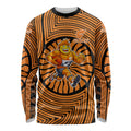 Greater Western Sydney Giants Long Sleeve Shirt Indigenous Monochrome Dot Art Mascot Style