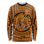 Greater Western Sydney Giants Long Sleeve Shirt Indigenous Monochrome Dot Art Mascot Style