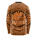 Greater Western Sydney Giants Long Sleeve Shirt Indigenous Monochrome Dot Art Mascot Style